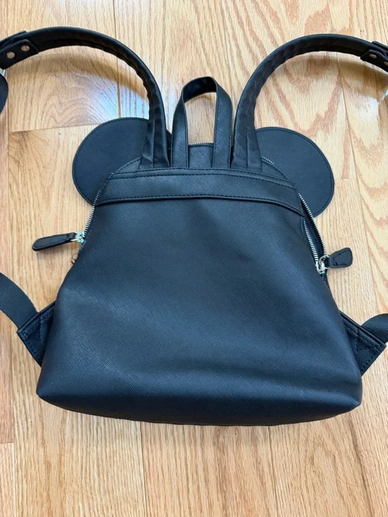 Disney Boutique Minnie Mouse Quilted Mini Backpack Polka Dot Bow - Picture 5 of 6